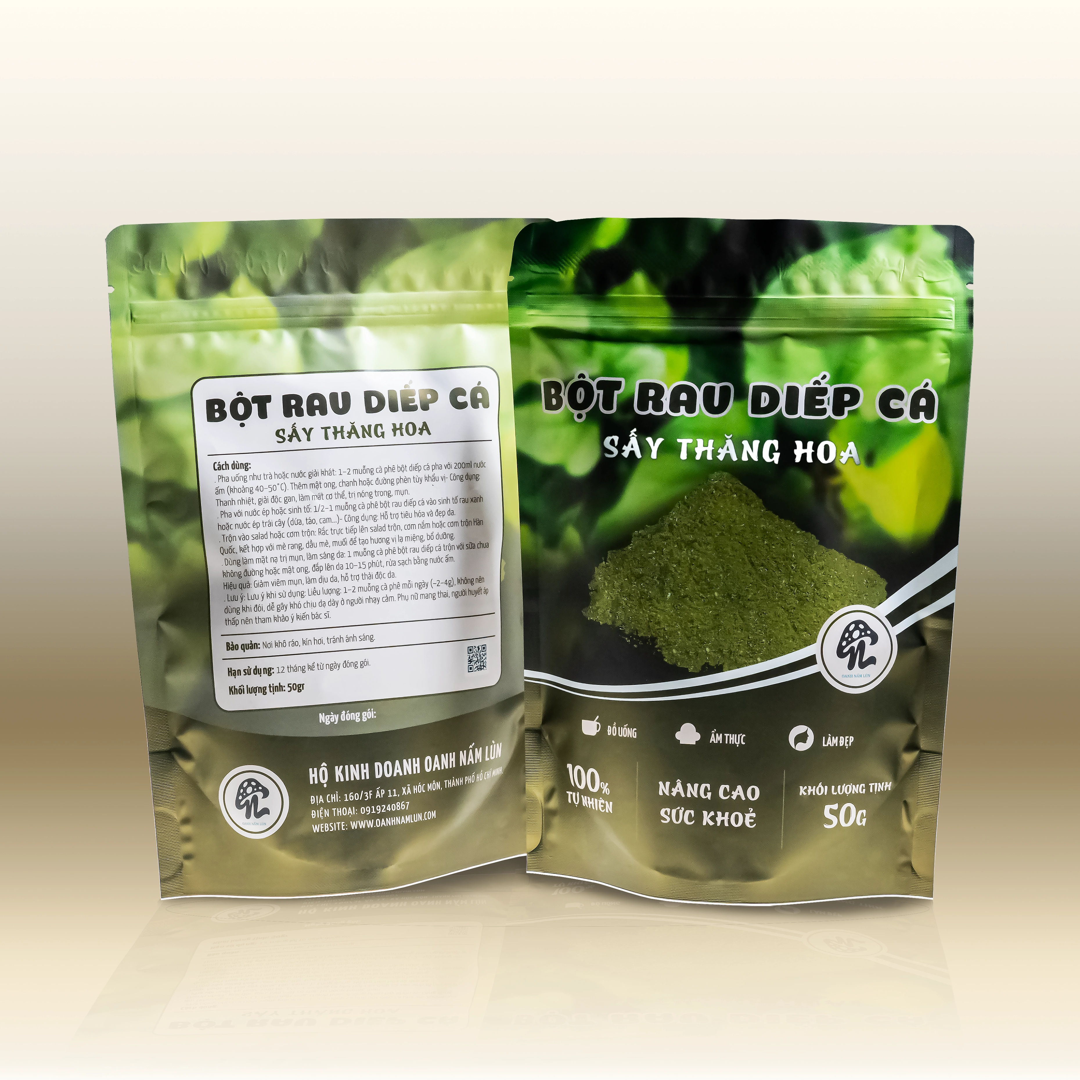 Bột rau diếp cá sấy thăng hoa (50g)