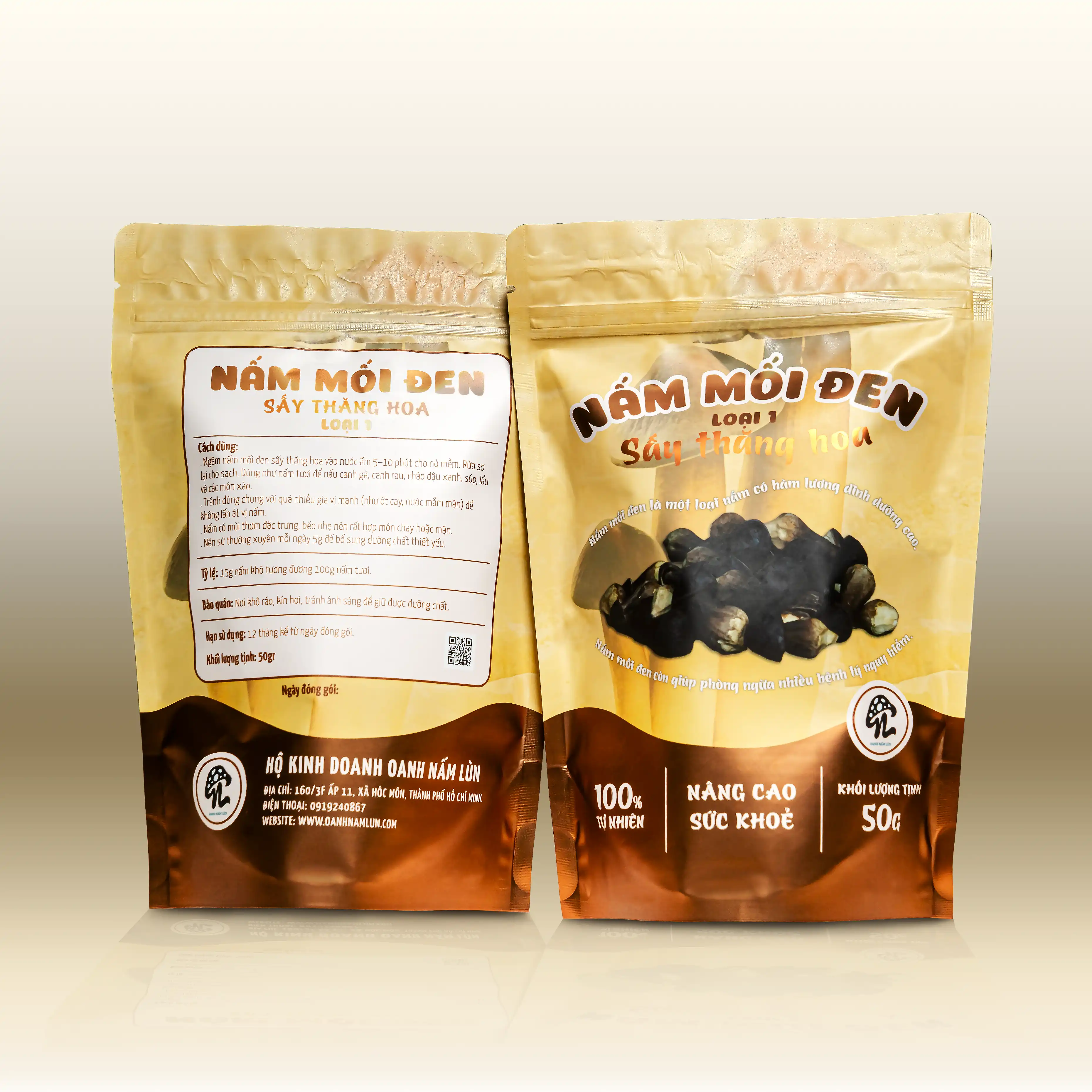 Nấm mối đen sấy thăng hoa loại 1 (50g)