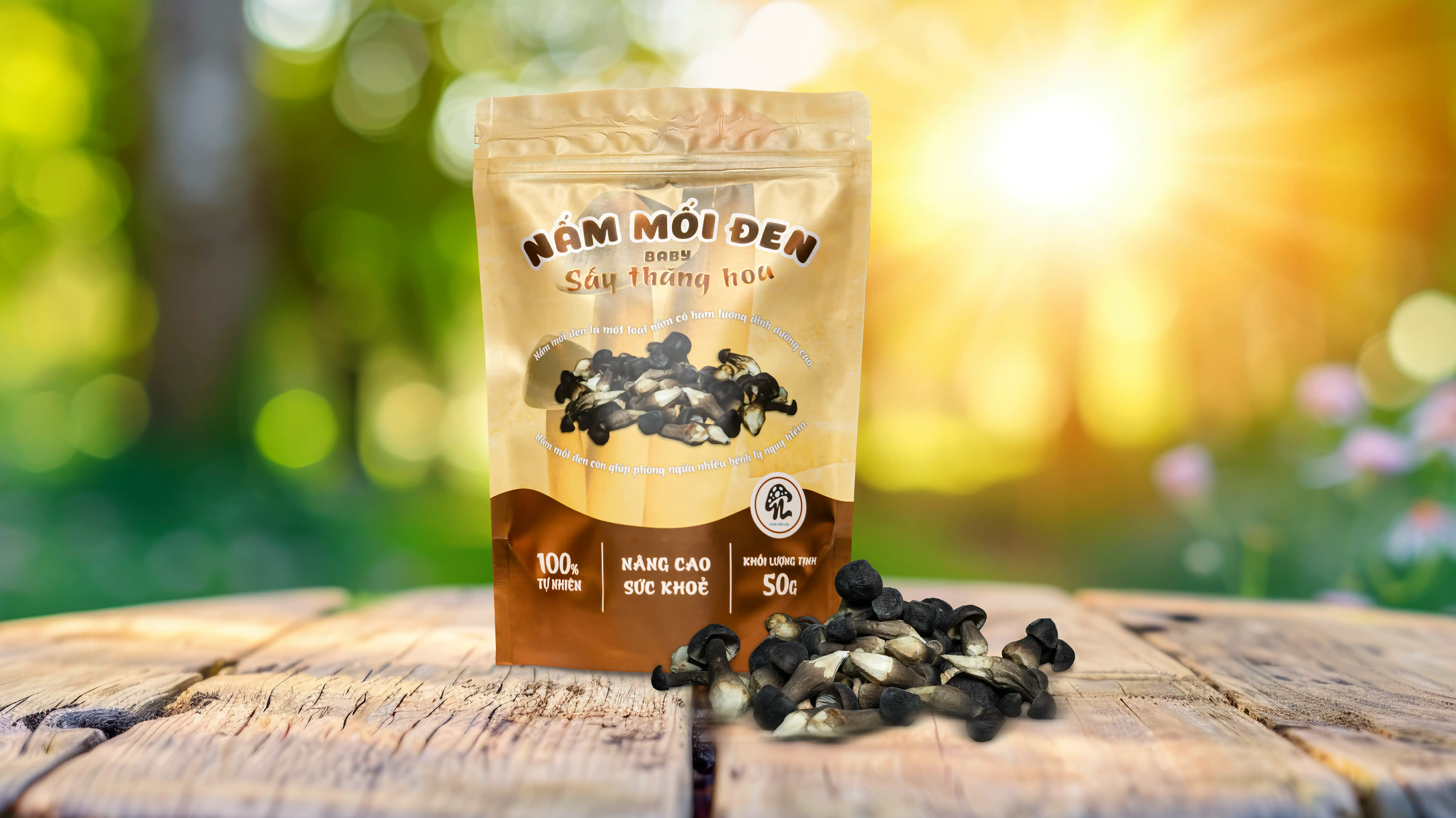 Nấm mối đen sấy thăng hoa loại baby (50g)