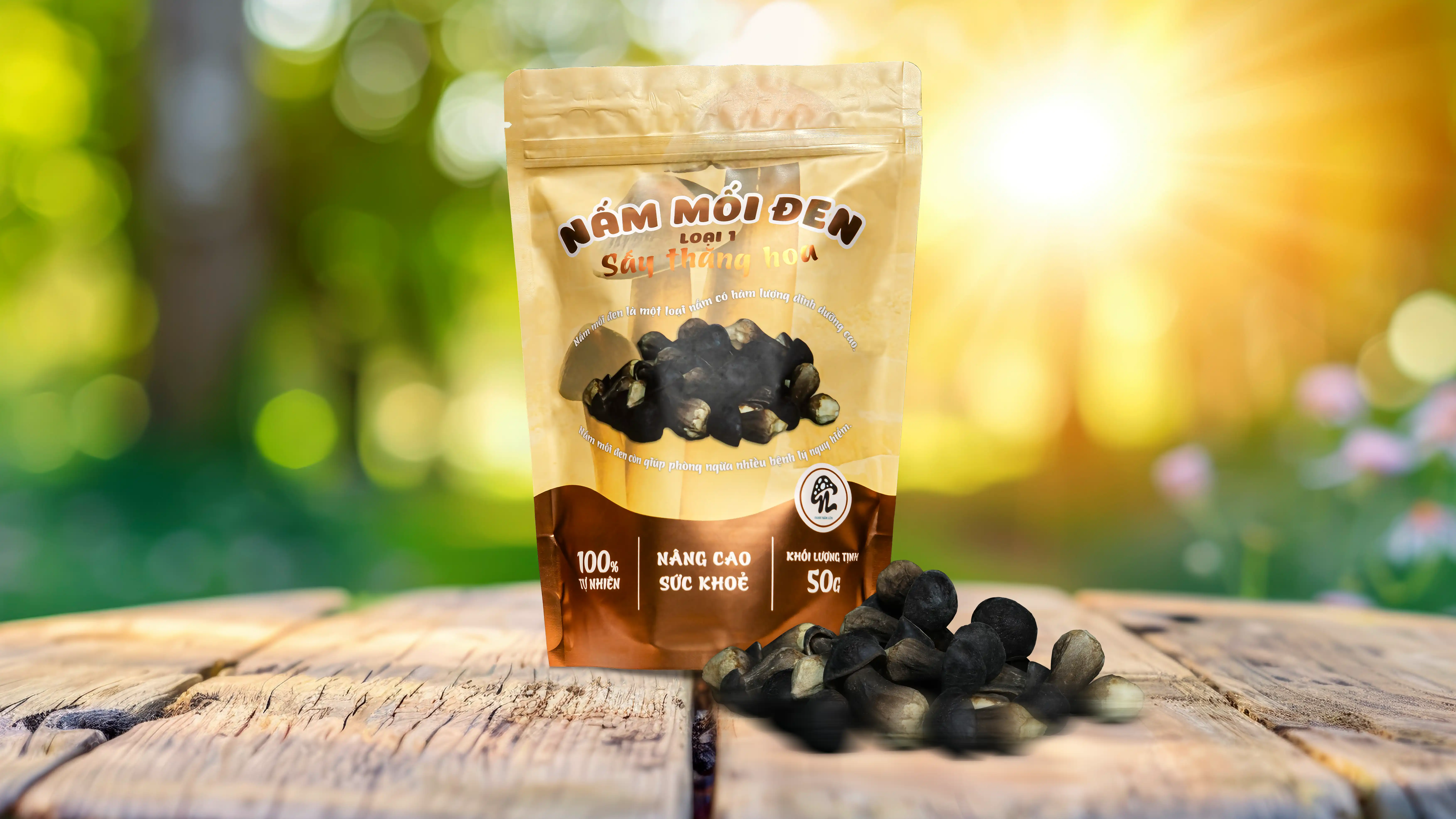 Nấm mối đen sấy thăng hoa loại 1 (50g)